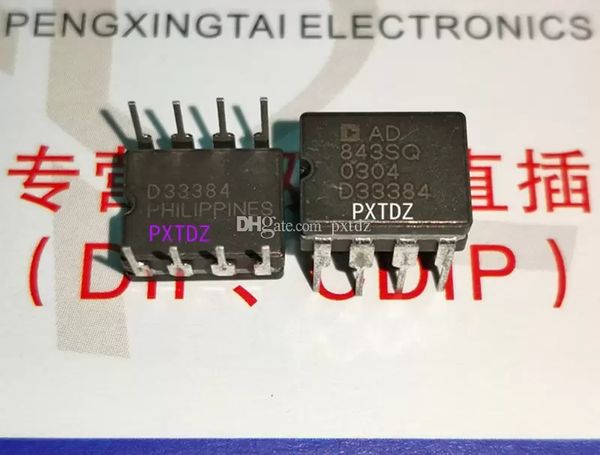 AD843SQ . Elektronische Komponenten 34 MHz, CBFET-Operationsverstärker mit schneller Einschwingzeit, integrierte Schaltkreis-ICs, Dual-Inline-8-Pin-Keramikgehäuse, AD843-Einzelverstärker-Chips CDIP8