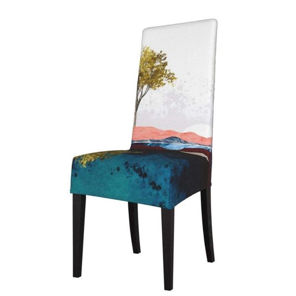 

chair covers elastic soft spandex cover detachable red beach big tree blue ocean restaurant family el party 46*56