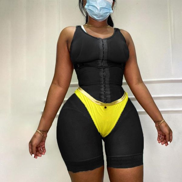 

women's shapers postpartum girdle tummy control fajas adjustable hook and eye front closure women shapewear post liposuction lingerie, Black;white