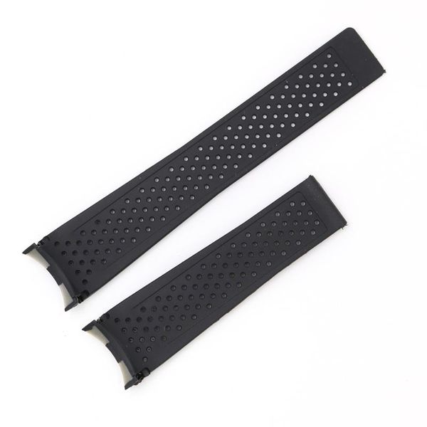 

watch bands carlywet 22mm sell est black waterproof silicone rubber replacement wrist band strap without buckle, Black;brown