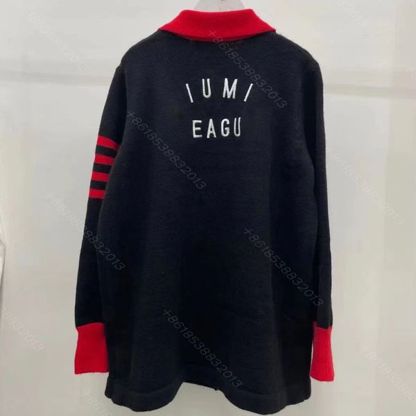 

fashion design women wool knit sweater coat brand letters logo crochet mujer sweaters jacket cardigan winter womens casual hoodies m1, White;black