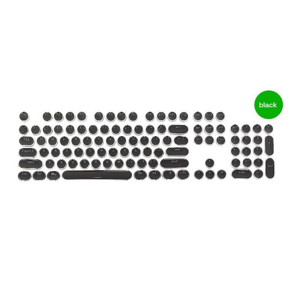 

keyboards fornorm 104 keys retro round keycaps typewriter keycap for backlit mechanical keyboard circular key cap drop