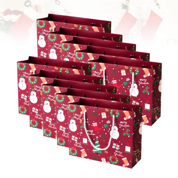 

gift wrap 6pcs christmas bag portable storage packing paper (3pcs large size + 3pcs small bag)