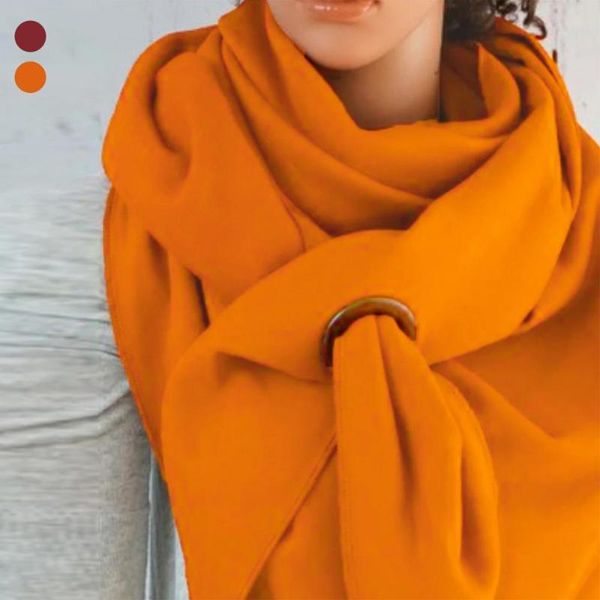 

scarves women autumn winter solid color soft neck wrap warm multi-purpose scarf shawl, Blue;gray