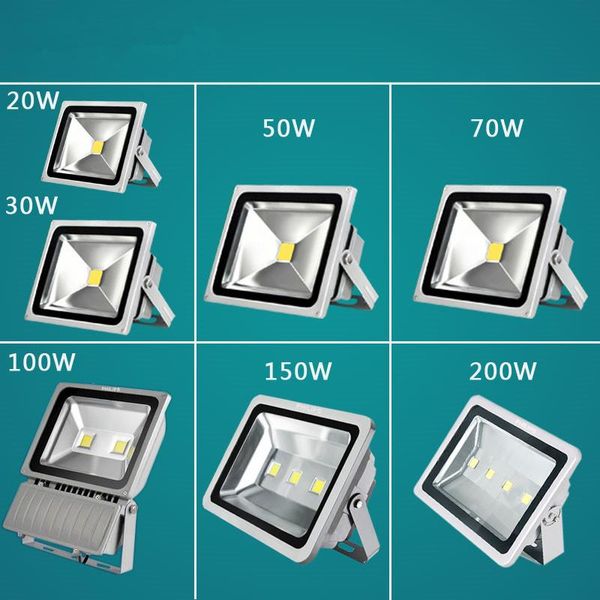

led flood light 10w 20w 30w 50w 100w 120w 150w 200w waterproof ip65 outdoor lamp landscape lighting spotlight playground lights