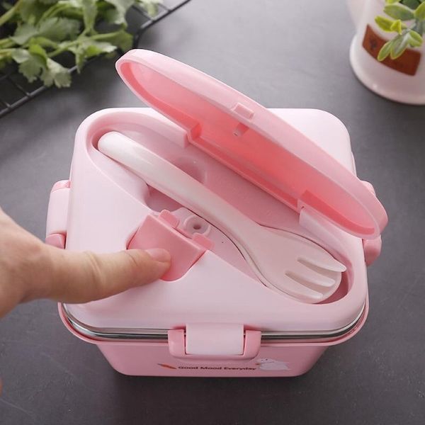 

dinnerware sets 500ml cartoon stainless steel lunch box kids leakproof bento portable container for picnic school send tableware