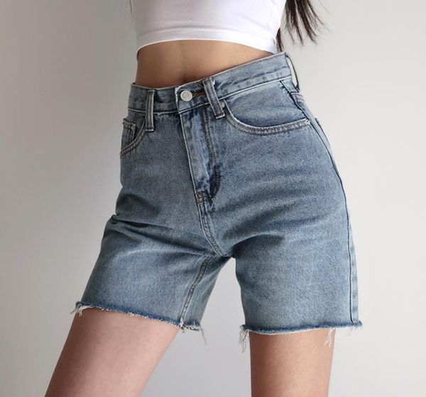 

women's jeans denim shorts female black blue high waist summer harajuku vetement femme 2021 fashion woman pants