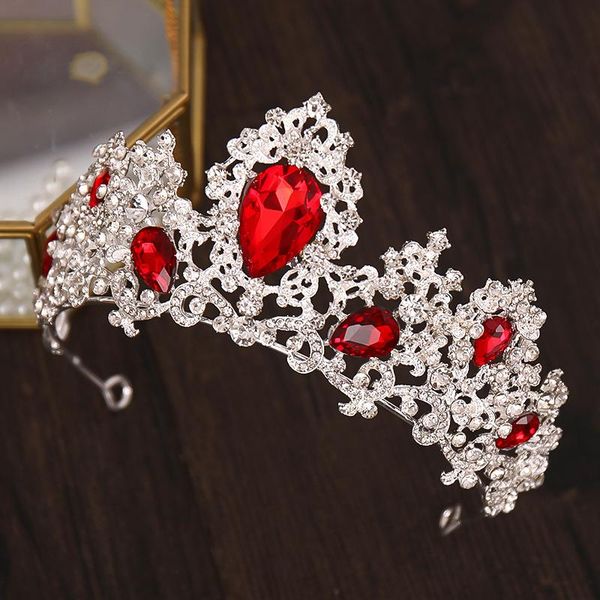 

hair clips & barrettes baroque fully inlaid zircon big crown headband for women hairband handmade wedding jewelry hairstyle hairpin accessor, Golden;silver
