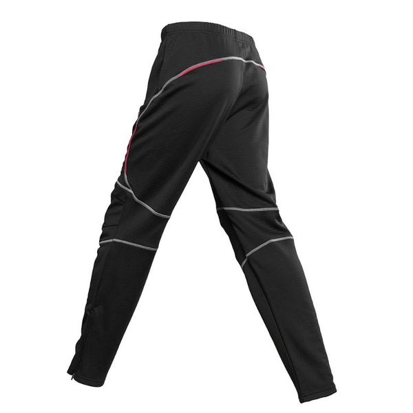 

racing pants men's windproof athletic winter thermal fleece outdoor sport bike cycling riding trousers, Black;blue