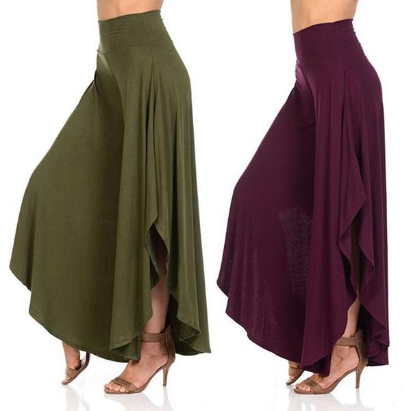 

women high waist pleated pants femme casual loose streetwear trousers 2021 irregular ruffles wide leg pants, Black;white