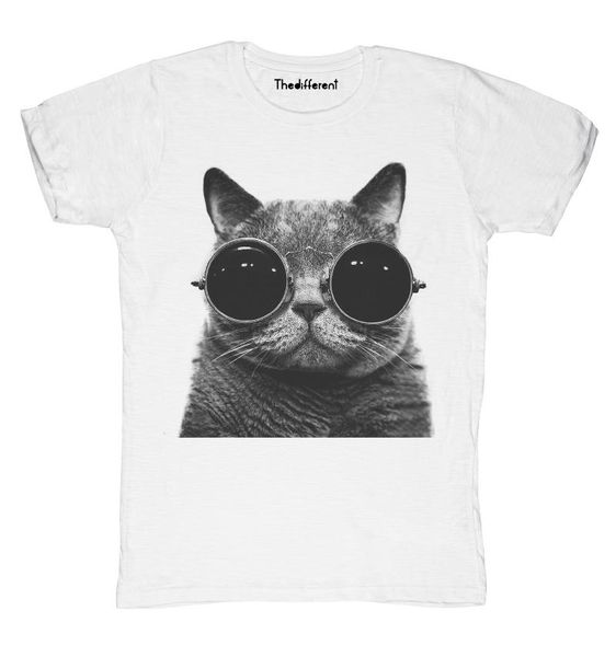 

men's t-shirts t-shirt blaze man cat glasses gift idea cartoon t shirt men fashion tshirt 2021 funny, White;black