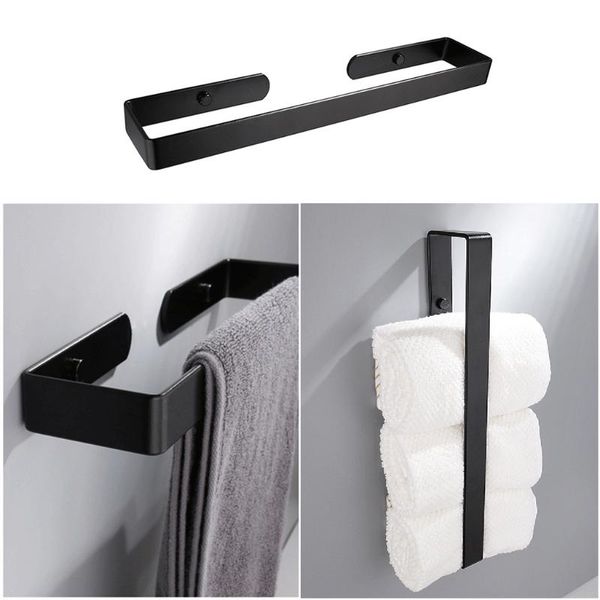 

towel racks black bathroom holder rail bar shoe rack wall mounted aluminum kitchen hand storage shelf home organizer