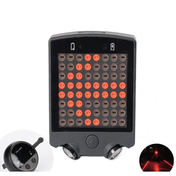 

bike bicycle wireless remote control turning light usb rechargeable reat laser safety warning light jllrmc outbag2007