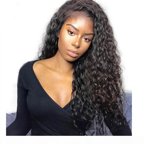 

150% loose 13x6 wigs silk base 100% human hair u part wigs for black women 360 lace frontal wigs, Black;brown
