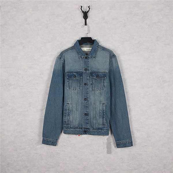 

22SS Newt Arrival Mens et Winter Fashion Men Women Denim Off Stripe ets Coat High-Quality High Street Sale Euro Version S-XL, Black;brown