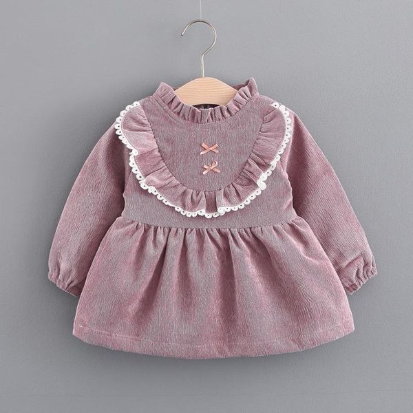 

girl's dresses autumn girls dress kids lace baby clothes 0-3 years 70 80 90 100, Red;yellow