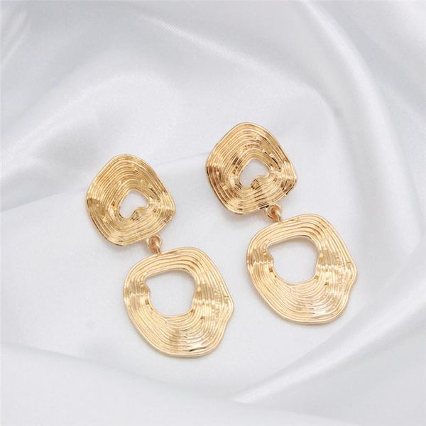 

stud exaggerated metal big circle atmospheric disc multi-level fashion retro round boho style hollow ladies earrings, Golden;silver