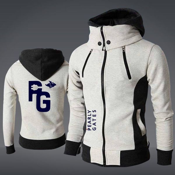 

men's jackets 2021 fashion pearly gate clothing full-zip men windproof jacket fleece hoodies outdoor sweatshirt casual design sportwear, Black;brown