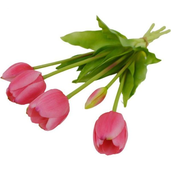 

decorative flowers & wreaths 20pcs luxury silicone real touch tulip bouquet artificial living room decoration flore artificiale home gifts