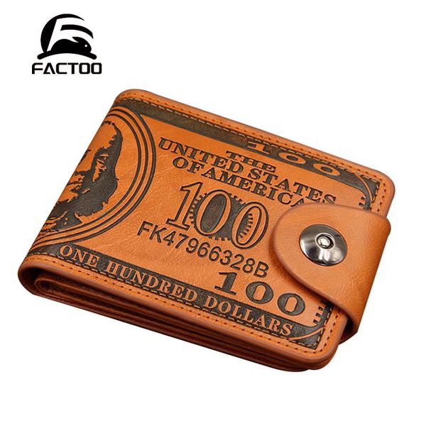 

wallets factoo men's wallet coin purse with buckle small card holder quality pu leather trendy print pattern classic student bag, Red;black