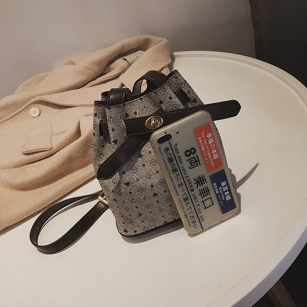 

ladies pu leather bucket bag messenger handbag tote fashion new crossbody bags small vintage handbag clutch pu bag