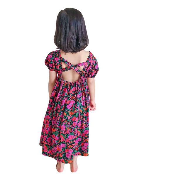 

infant girl pink floral print floral dress baby smock frocks children spanish boutique clothes baby girl hand made smocking dress, Red;yellow