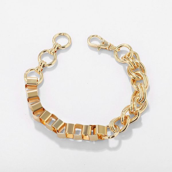 

new hip hop metal punk geometric gold silver fashion temperament women's versatile bracelet