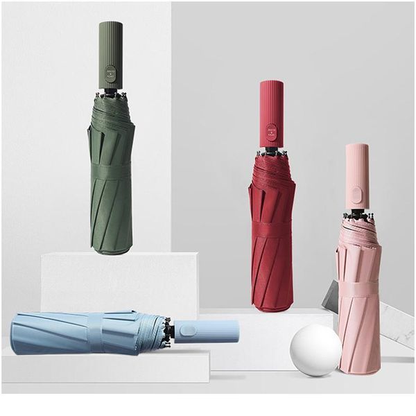 

matic business umbrella men three folding male female parasol umbrella rain women windproof umbrellas with colored qylqbw