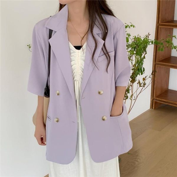 

women's suits & blazers make the spot method zia short-sleeved small han edition easy leisure suit female chun xia, thin air conditioni, White;black