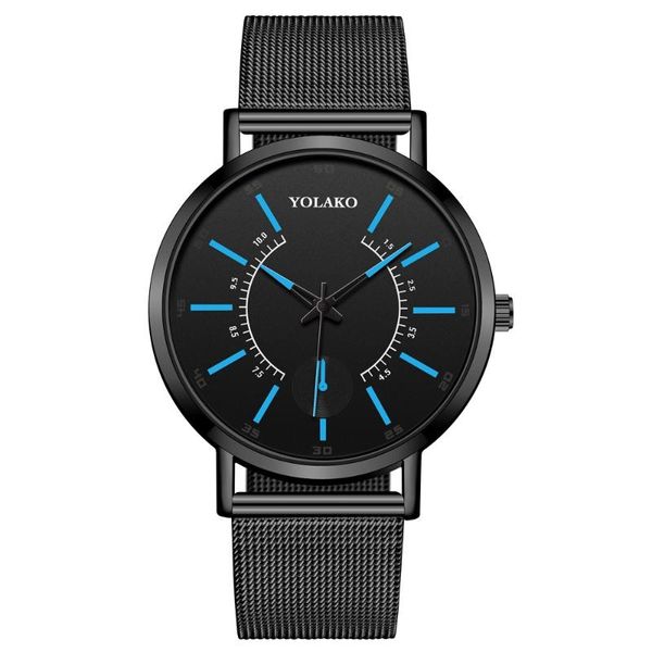 

wristwatches men's fashion watch ultra thin business stainless steel mesh quartz simple retro design wristwatch relogio masculino l, Slivery;brown