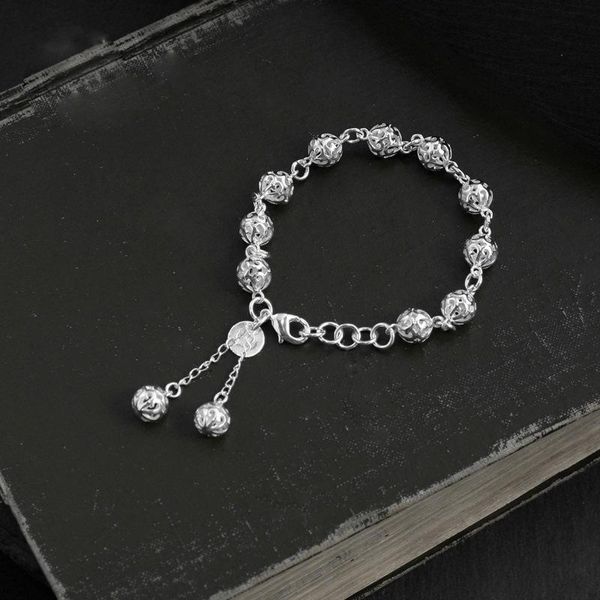 

charm bracelets attractto 2121 fashion hollow bead bracelet ladies simple cupronickel silver plated jewelry ball, Golden;silver