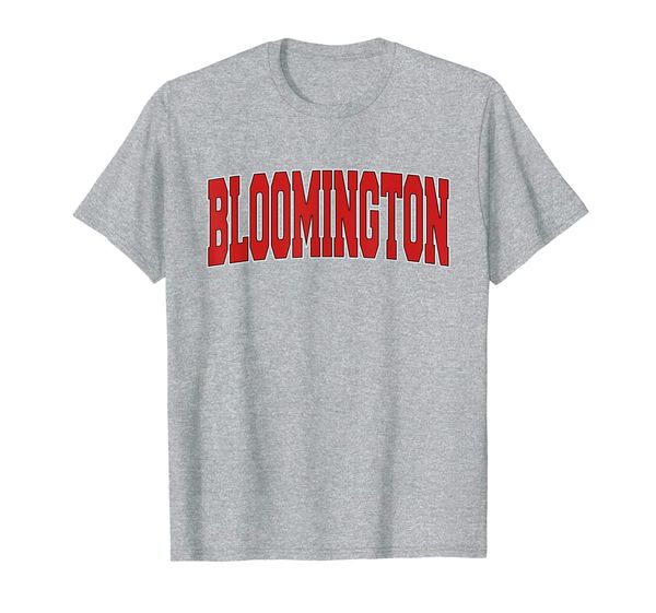 

bloomington in indiana varsity style usa vintage sports t-shirt, White;black