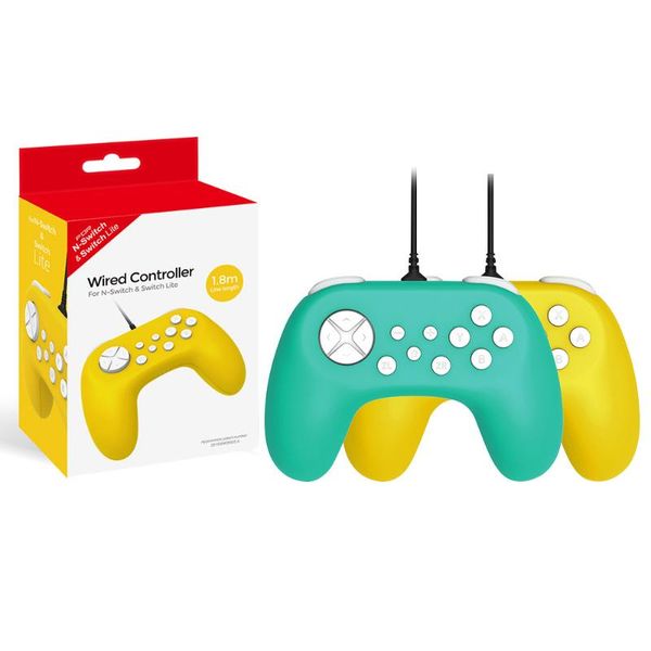 

game controllers & joysticks 1.8m usb cable motor vibration wired gamepad pro controller joystick for switch lite and ns gaming cons