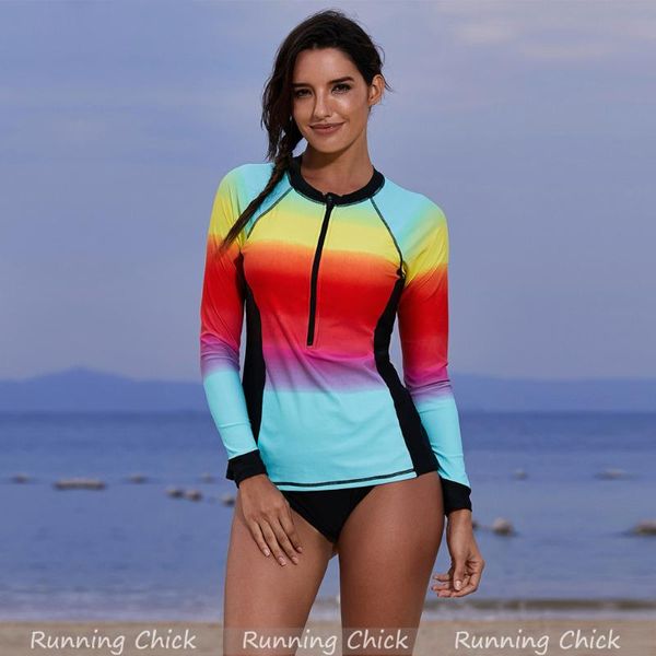 

increased size surfwear, long-sleeved, one-piece swimsuit, women's print zipper wetsuit, bikini swimming women
