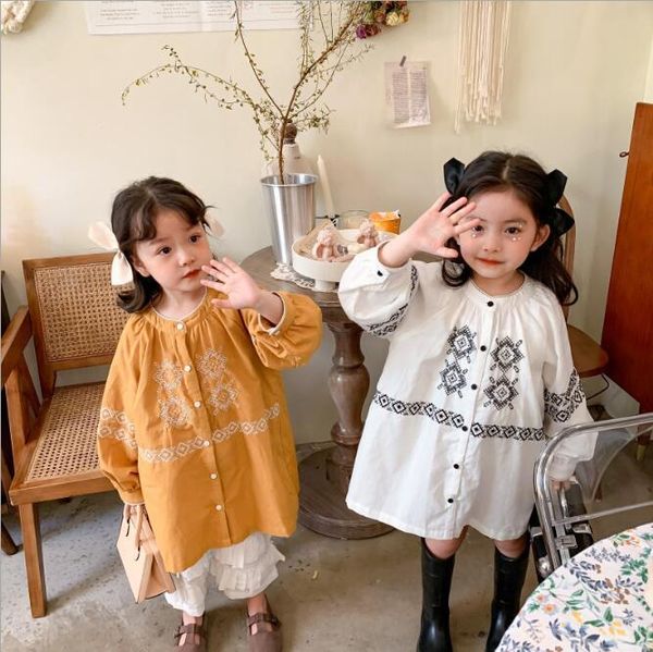 

baby girl dress spring new girls lace print cotton long sleeve princess dresses kids dress children clothing for 1-5year, Red;yellow