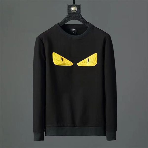 

2021 high-end summer men's hoodies & sweatshirts round neck sweater little monster pattern casual fashion cropped m-3xl, Black