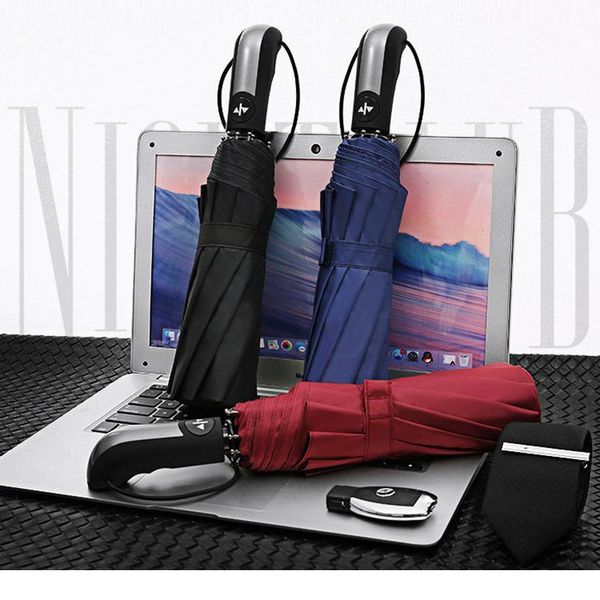 

new matic three-folding matic umbrella sun rain women male luxury windproof travel umbrellas for m qylpns