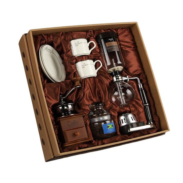 

manual coffee grinders retro grinder siphon pot percolator set gift box