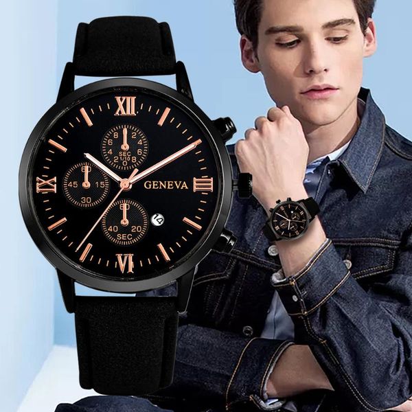 

wristwatches novel business men's watch set durable quartz high-quality bracelet with favorite holiday gifts, Slivery;brown