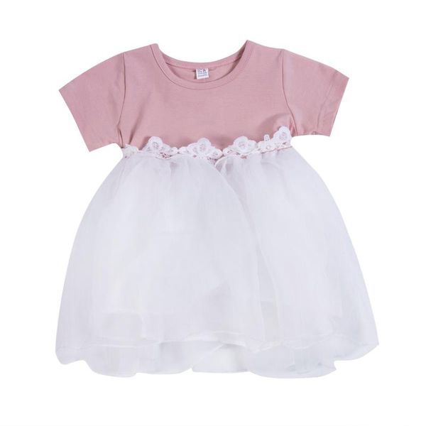

girl's dresses 2021 summer cute baby girls dress lace princess ruffle toddler girl sundress size 0-3t, Red;yellow