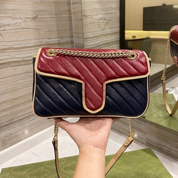 

designer bag shoulder bags ladies luxury crossbody fashion genuine leather gold chain different colors various styles shopping men and women