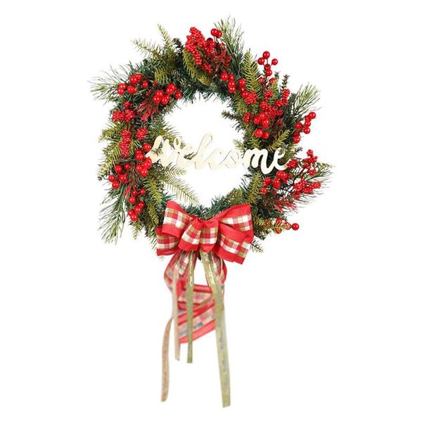 

decorative flowers & wreaths large christmas wreath with welcome sign door decorations for front outsider winter ch