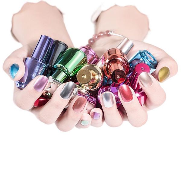 

nail polish mirror stainless steel non-peelable metallic color long lasting gel jelly