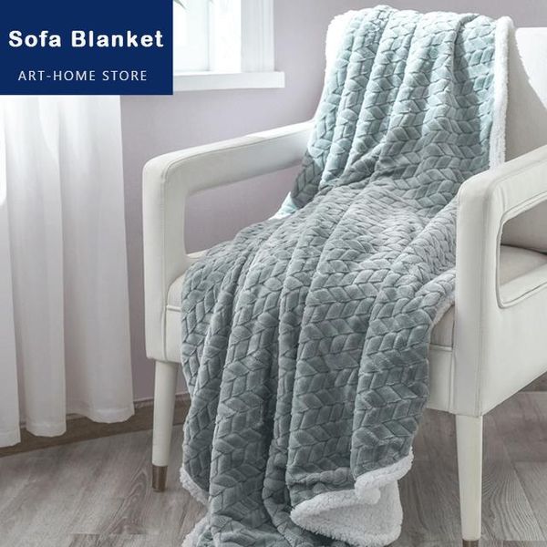 

warm solid decorativeÂ fleece sofa blanket in winter large thick modern nordic weights beds quilt