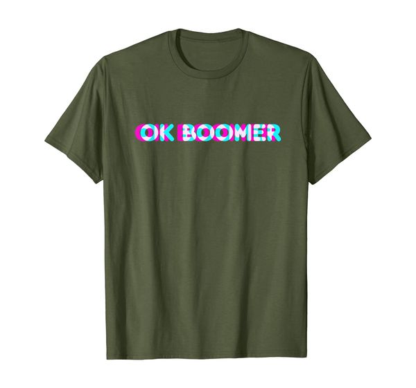 

OK Boomer Meme Funny Anaglyph Type T-Shirt, Mainly pictures