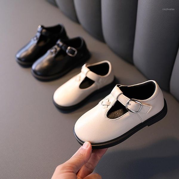 

athletic & outdoor autumn girls casual leather shoes princess soft bottom student children's1, Black