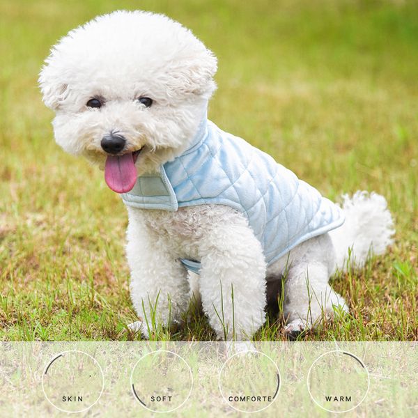 Cão vestuário outono e inverno aquecido roupas para animais de estimação macio confortável cães casaco ajustável colorido colorido