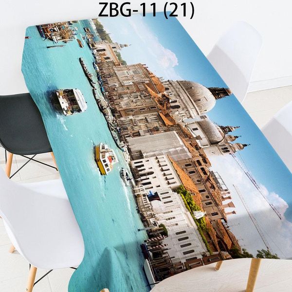

table cloth european water city landscape print anti-wrinkle anti-fading beach picnic pad waterproof and oil-proof home dÃ©cor