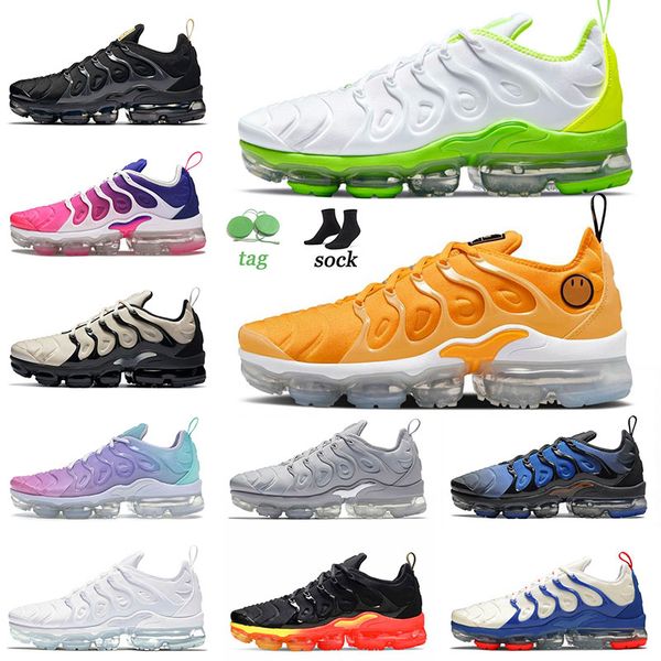 

new quality tn plus running shoes mens women white volt university gold bubblegum cherry fresh black royal light bone outdoor sneakers, White;red
