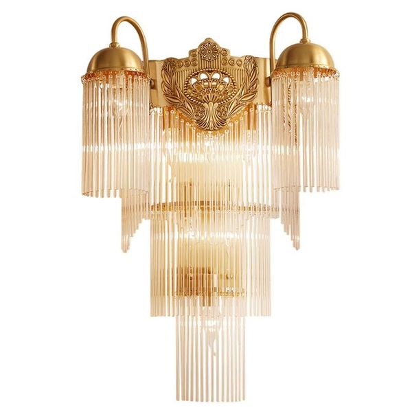 

wall lamp classical european style copper tv background villa el lobby living room decorative light bedroom